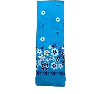 Vintage Turquoise Floral Trim Bandana Pocket Square